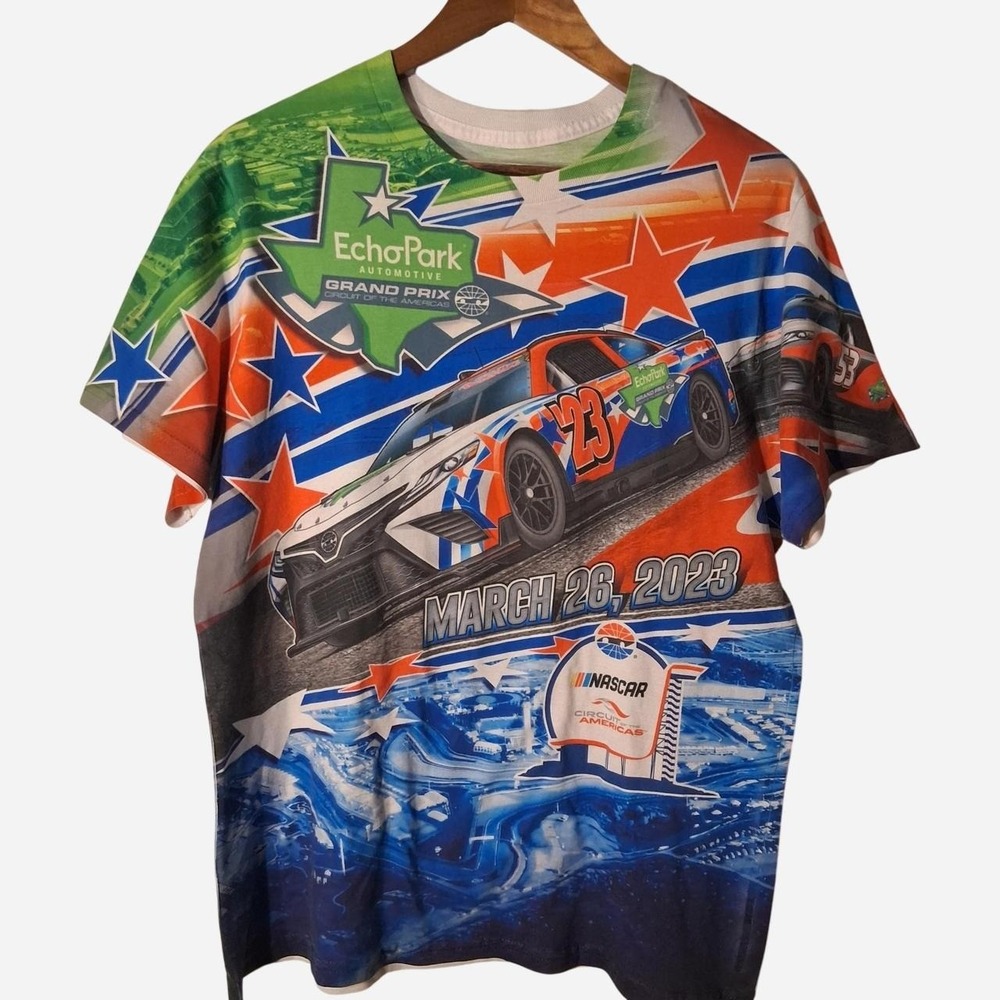 Mens NASCAR full graphic tee EchoPark Grand Prix Circuit of the Americas